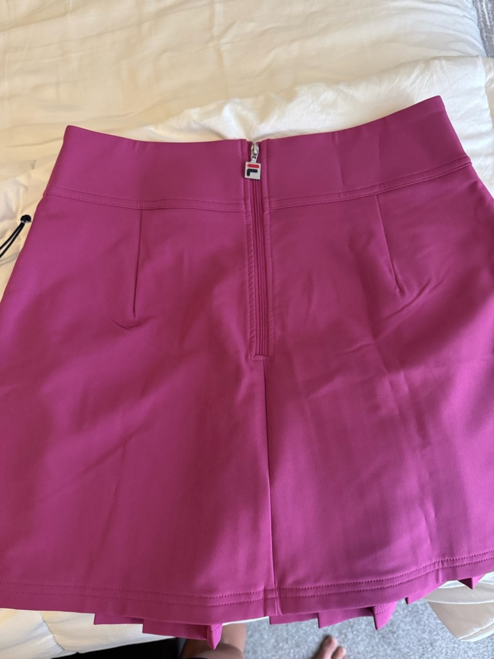 Fila Magenta Mini Skirt with Front Zip